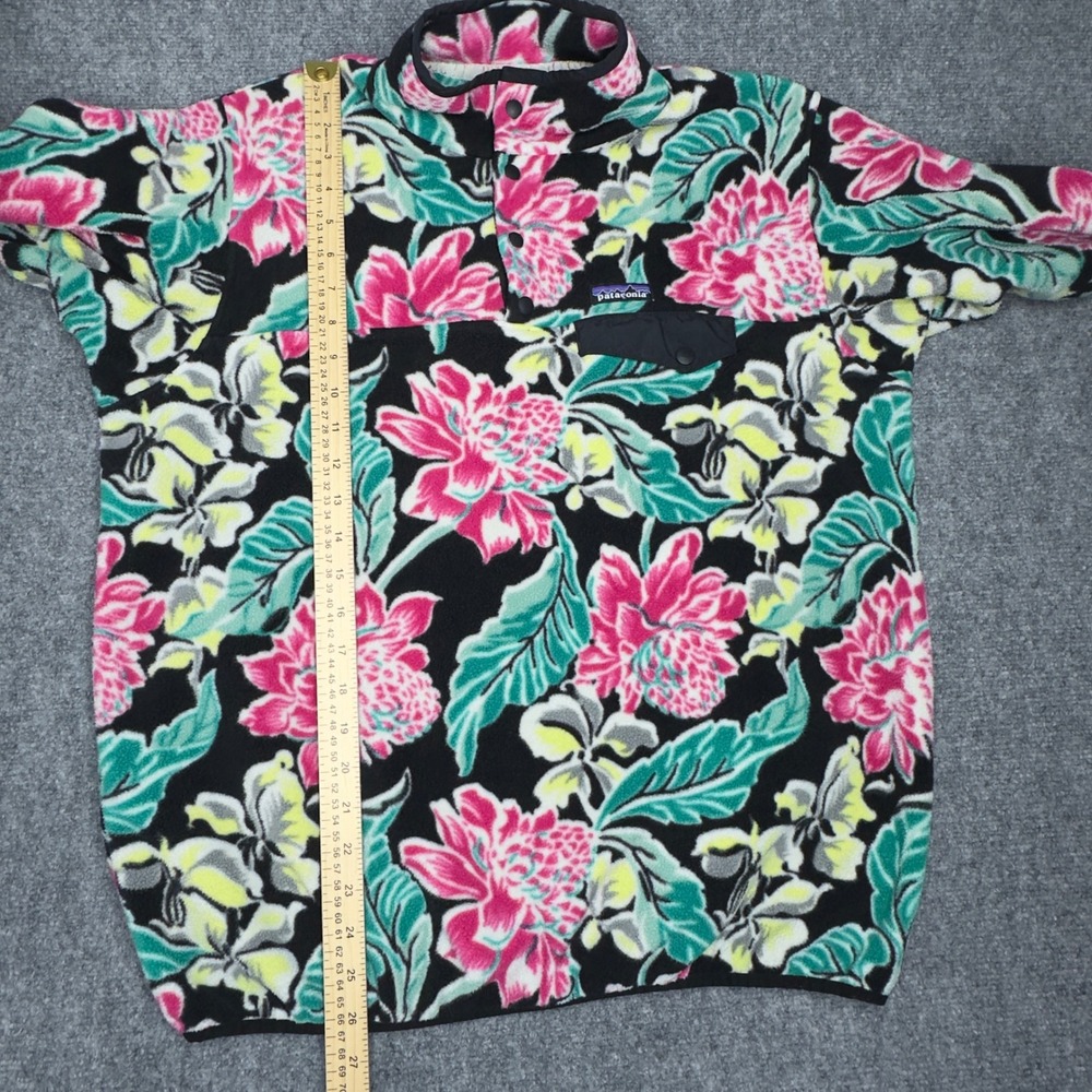 Patagonia Synchilla Snap-T Floral Fleece Pullover Womens XL Gorpcore Cottagecore - Picture 10 of 10